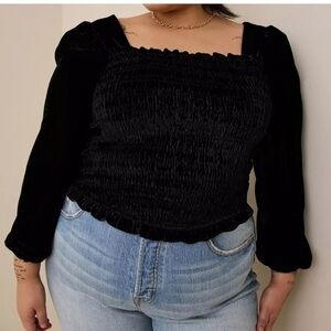 TORRID Elegant Black Velvet Women's Top‎